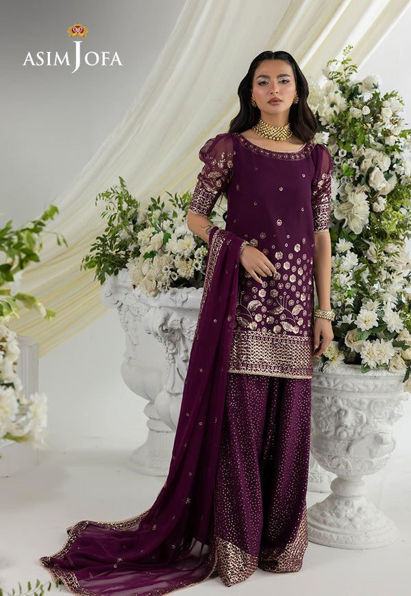 AJIZL-02 EMBROIDERED CHIFFON UNSTITCHED 3 PCS