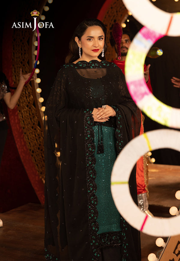 AJLFF-20 Embroidered Silk 3 Pcs