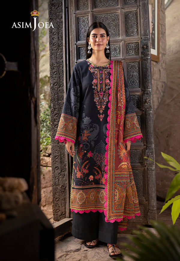 AJUW-60 PRINTED KHADDAR 3 Pcs