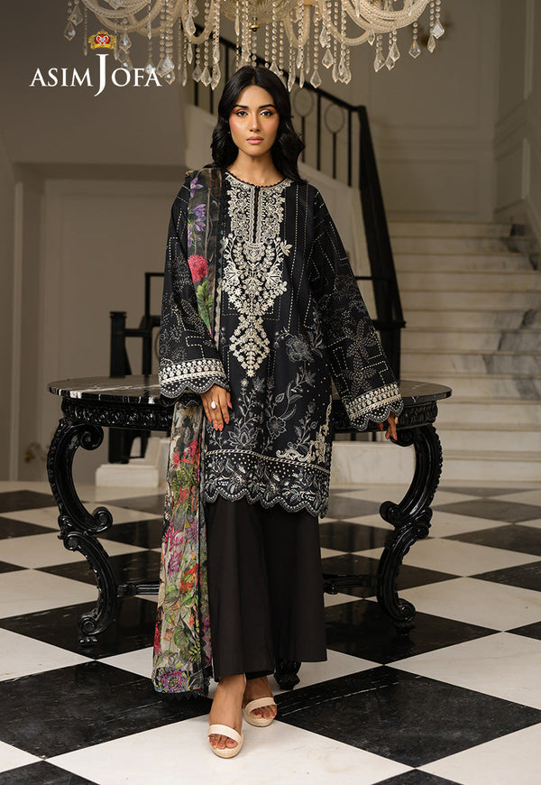 AJMCH-12 EMBROIDERED LAWN UNSTITCHED 3 PCS