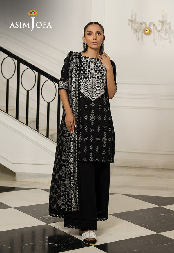 AJMCH-10 EMBROIDERED LAWN UNSTITCHED 2 PCS