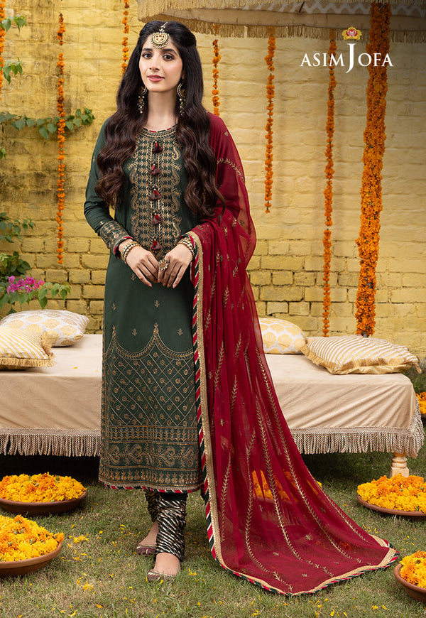 AJAB-16 EMBROIDERED LAWN SILK 3 PCS