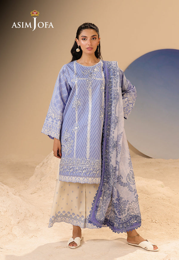 AJUBU-13 Printed Embroidered Lawn 3 Pcs