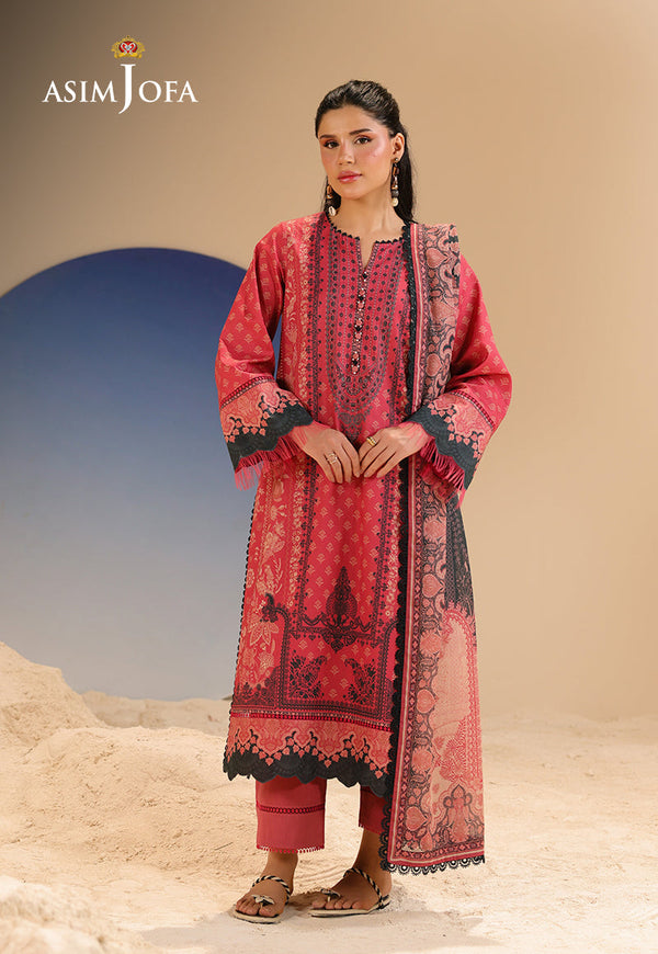 AJUBU-34 Digital Printed Lawn 3 Pcs