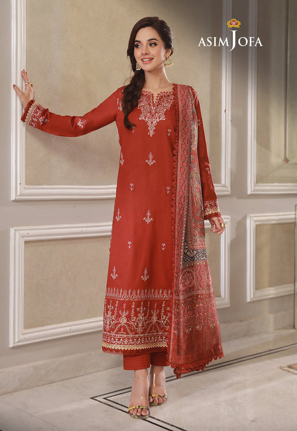 AJASP-23 EMBROIDERED CAMBRIC STITCHED 3 PCS