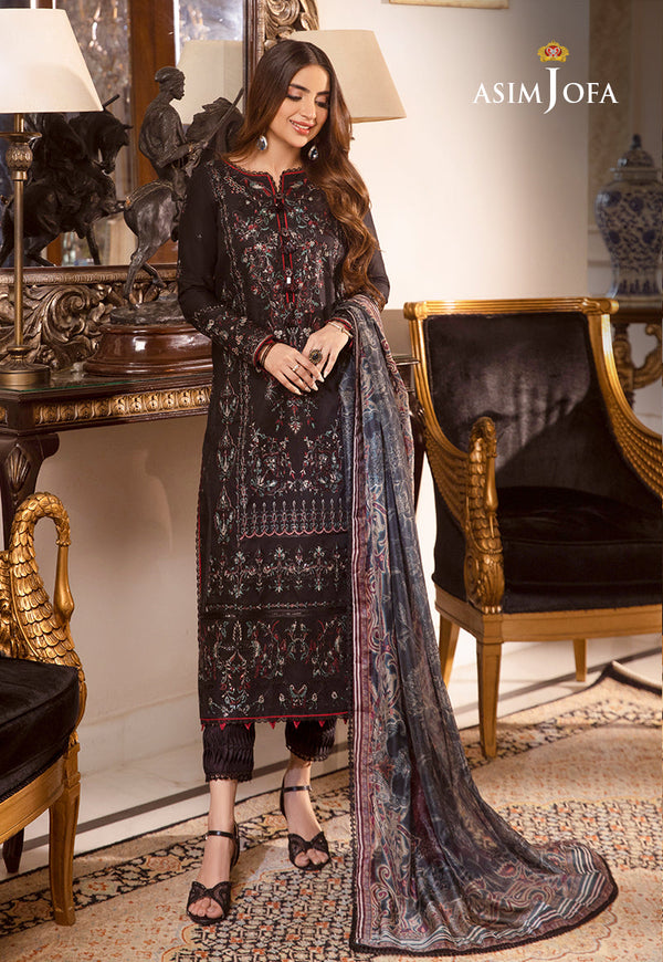 AJASD-26 DESIGNERS EMBROIDERED STITCHED 3 PCS