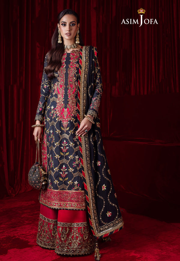 AJBK-02 EMBROIDERED RAW SILK