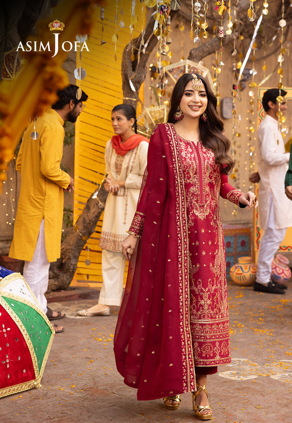 AJCDB-25 EMBROIDERED TWISTED SILK STITCHED 3 PCS