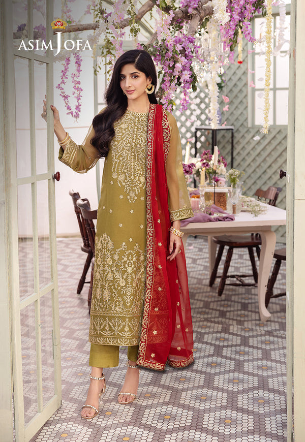 AJCFB-26 EMBROIDERED CHIFFON STITCHED 3 PCS