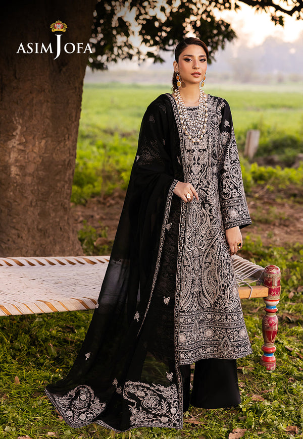 AJELLB-03 EMBROIDERED LAWN STITCHED 3 PCS