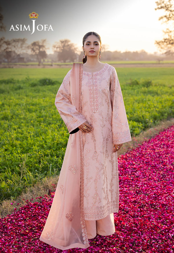 AJELLB-15 EMBROIDERED LAWN STITCHED 3 PCS