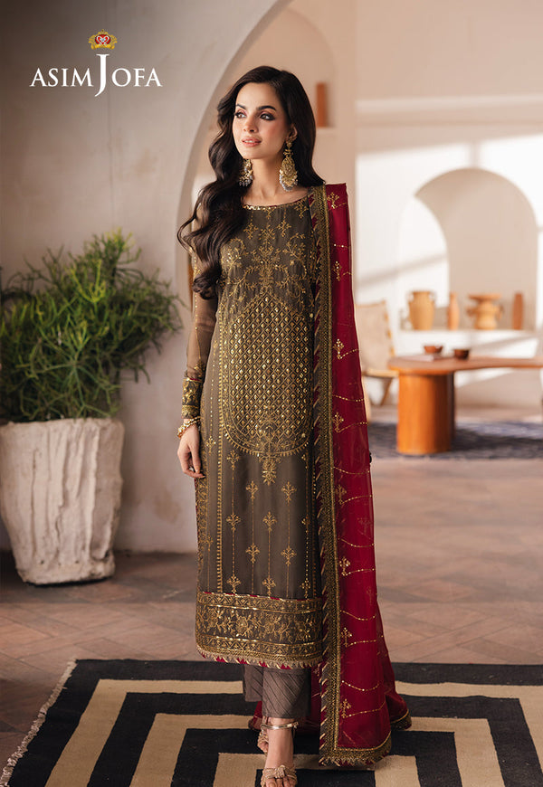 AJHE-06 EMBROIDERED CHIFFON 3 PCS