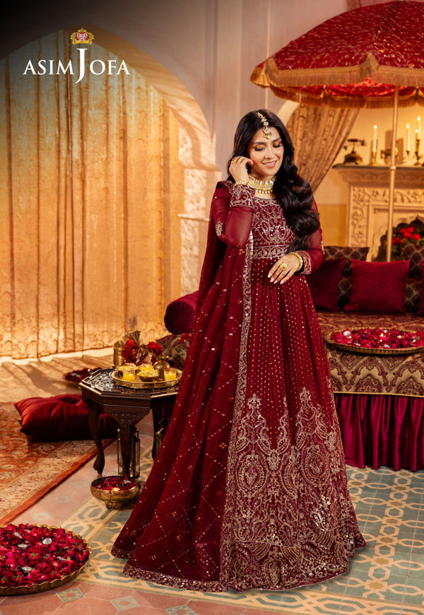 AJJJB-08 EMBROIDERED CHIFFON STITCHED 3 PCS