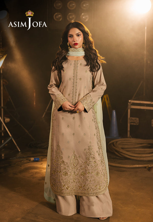 AJLFB-13 EMBROIDERED BOSKI SILK STITCHED 3 PCS