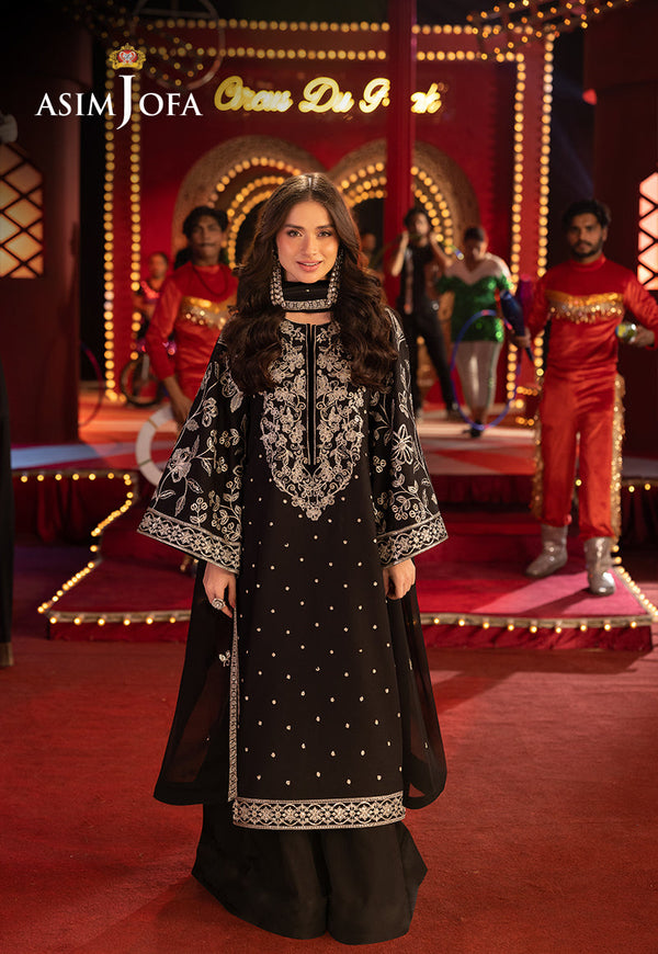 AJLLFB-03 Embroidered Boski Silk STITCHED 3 Pcs