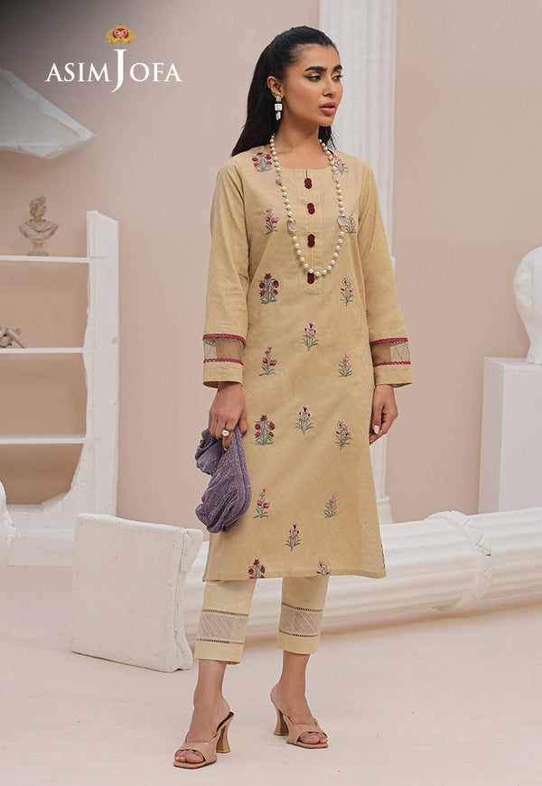 AJWS-09 (1-PC) EMBROIDERED SELF JACQUARD 1 PC