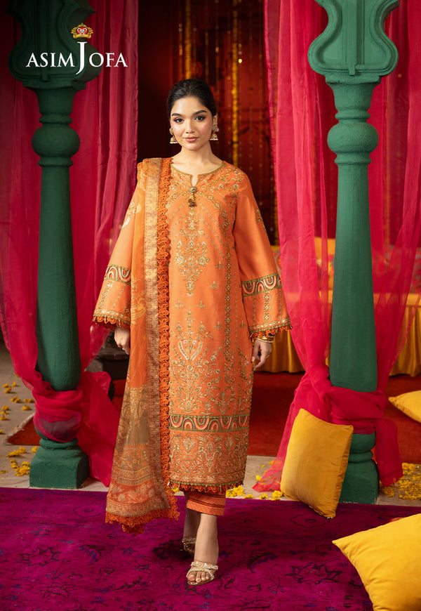 AJRA-14 EMBROIDERED LAWN  3 PCS