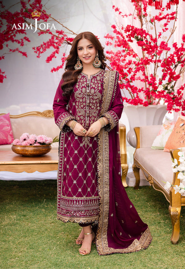 AJMJ-03 EMBROIDERED LAWN SILK  3 PCS