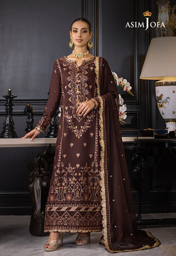 AJRN-29 EMBROIDERED LAWN SILK 3 PCS